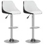 Küchenhocker 2 Einheiten aus schwarzem und weißem Kunstleder von vidaXL, Küchenhocker - Ref: Foro24-335239, Preis: 121,44 €, ...