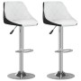 Kitchen stools 2 units black and white synthetic leather by vidaXL, Kitchen stools - Ref: Foro24-335239, Price: 123,34 €, Dis...