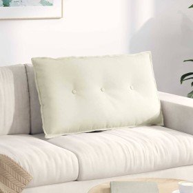 Cojín de Espalda Crema 80 x 50 cm Tela de pana
