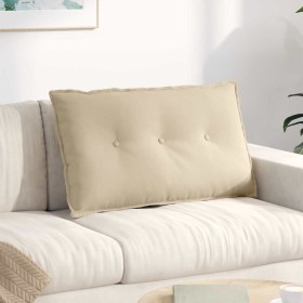 Cojín de Espalda Crema 80 x 50 cm Tela de microfibra