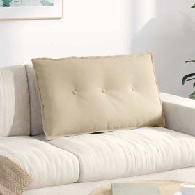 Cojín de Espalda Crema 80 x 50 cm Tela de microfibra
