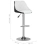 Küchenhocker 2 Einheiten aus schwarzem und weißem Kunstleder von vidaXL, Küchenhocker - Ref: Foro24-335239, Preis: 123,34 €, ...