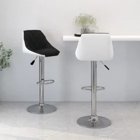 Küchenhocker 2 Einheiten aus schwarzem und weißem Kunstleder von vidaXL, Küchenhocker - Ref: Foro24-335240, Preis: 142,18 €, ...