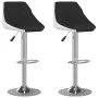 Kitchen stools 2 units black and white synthetic leather by vidaXL, Kitchen stools - Ref: Foro24-335240, Price: 142,18 €, Dis...