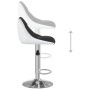Kitchen stools 2 units black and white synthetic leather by vidaXL, Kitchen stools - Ref: Foro24-335240, Price: 144,37 €, Dis...