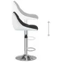Kitchen stools 2 units black and white synthetic leather by vidaXL, Kitchen stools - Ref: Foro24-335240, Price: 142,18 €, Dis...