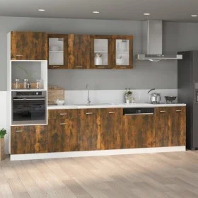 Unterschrank für Spüle aus Eichenholz-Engineering 80x46x81,5 cm von vidaXL, Küchenschränke - Ref: Foro24-815564, Preis: 59,70...