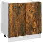 Unterschrank für Spüle aus Eichenholz-Engineering 80x46x81,5 cm von vidaXL, Küchenschränke - Ref: Foro24-815564, Preis: 60,27...