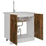 Unterschrank für Spüle aus Eichenholz-Engineering 80x46x81,5 cm von vidaXL, Küchenschränke - Ref: Foro24-815564, Preis: 59,70...