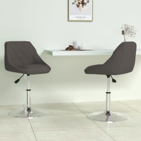 Swivel dining chairs 2 units dark gray velvet by vidaXL, dining chairs - Ref: Foro24-335284, Price: 123,41 €, Discount: %