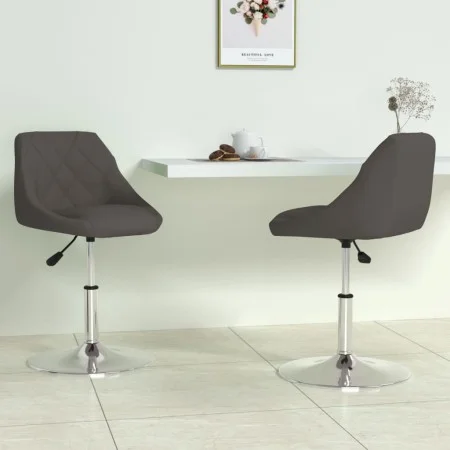 Sillas de comedor giratorias 2 unidades terciopelo gris oscuro de vidaXL, Sillas de comedor - Ref: Foro24-335284, Precio: 121...