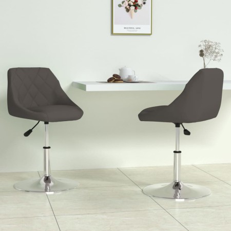 Swivel dining chairs 2 units dark gray velvet by vidaXL, dining chairs - Ref: Foro24-335284, Price: 123,41 €, Discount: %