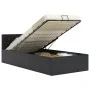 Hydraulic canapé bed black synthetic leather 90x200 cm by vidaXL, Beds and slatted bases - Ref: Foro24-285510, Price: 272,63 ...