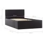 Cama canapé hidráulica cuero sintético negro 90x200 cm de vidaXL, Camas y somieres - Ref: Foro24-285510, Precio: 272,63 €, De...