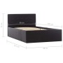 Hydraulic canapé bed black synthetic leather 90x200 cm by vidaXL, Beds and slatted bases - Ref: Foro24-285510, Price: 252,02 ...