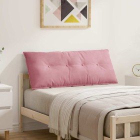 Cojín de Espalda Rosa 120 x 50 cm Tela de pana