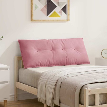 Cojín de Espalda Rosa 120 x 50 cm Tela de pana