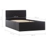 Hydraulic canapé bed black synthetic leather 100x200 cm by vidaXL, Beds and slatted bases - Ref: Foro24-285511, Price: 283,35...