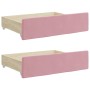 Bed drawers 2 pcs engineered wood and pink velvet by vidaXL, Beds and accessories - Ref: Foro24-833919, Price: 45,77 €, Disco...