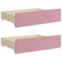 Bettschubladen, 2 Stück, aus Holzwerkstoff und rosa Samt von vidaXL, Betten und Zubehör - Ref: Foro24-833919, Preis: 45,22 €,...
