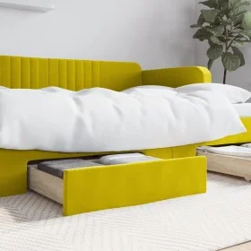 Bed drawers 2 pcs engineered wood and yellow velvet by vidaXL, Beds and accessories - Ref: Foro24-833921, Price: 44,79 €, Dis...