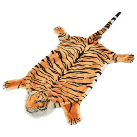 Alfombra afelpada de tigre 144 cm marrón