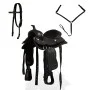 Westernsattel, Zaumzeug und Echtleder-Brustpanzer 13" schwarz von vidaXL, Rahmen - Ref: Foro24-91356, Preis: 195,71 €, Rabatt: %