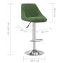 Taburete de cocina de terciopelo verde oscuro de vidaXL, Taburetes de cocina - Ref: Foro24-335297, Precio: 86,47 €, Descuento: %