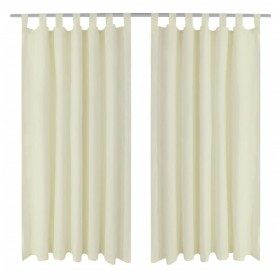 2 cortinas micro-satinadas con trabillas 140 x 225 cm