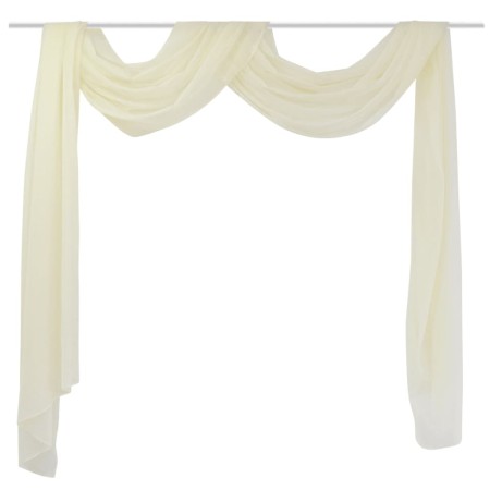 Transparenter Voile-Vorhang, 140 x 600 cm, Creme von vidaXL, Vorhänge und Gardinen - Ref: Foro24-130757, Preis: 23,78 €, Raba...