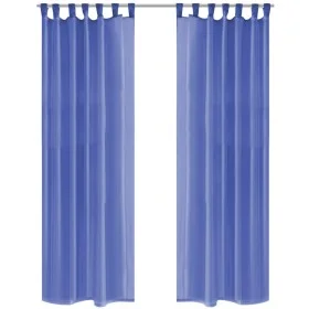 Voile curtains 2 units 140x225 cm royal blue by vidaXL, Curtains and curtains - Ref: Foro24-132246, Price: 14,00 €, Discount: %