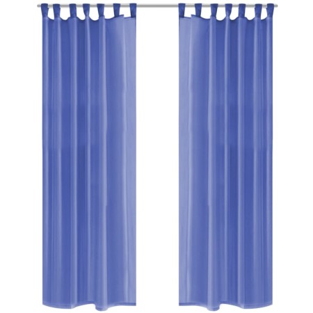 Voile-Vorhänge, 2 Einheiten, 140 x 225 cm, Königsblau von vidaXL, Vorhänge und Gardinen - Ref: Foro24-132246, Preis: 15,34 €,...