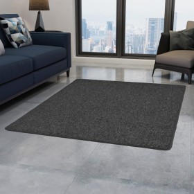 Alfombra de nudo 160x230 cm gris antracita