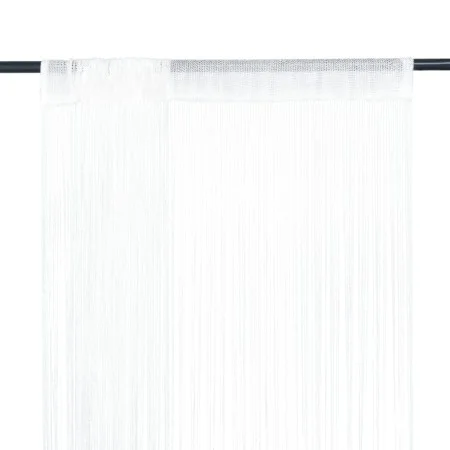 Cortinas de flecos 2 piezas 140x250 cm blancas de vidaXL, Cortinas y visillos - Ref: Foro24-132399, Precio: 26,10 €, Descuent...