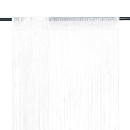 Fransenvorhänge 2 Stück 140x250 cm weiß von vidaXL, Vorhänge und Gardinen - Ref: Foro24-132399, Preis: 26,95 €, Rabatt: %