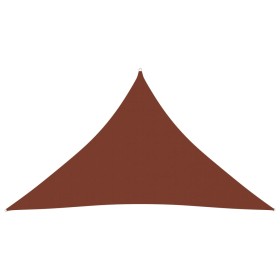 Toldo de vela triangular tela Oxford terracota 2,5x2,5x3,5 m