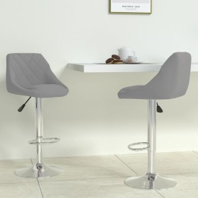 Kitchen stool 2 units in light gray velvet by vidaXL, Kitchen stools - Ref: Foro24-335305, Price: 126,57 €, Discount: %