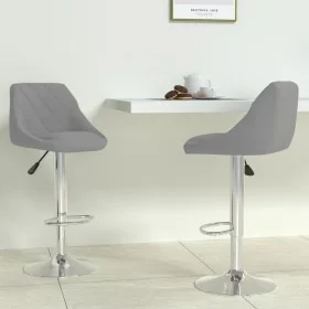 Kitchen stool 2 units in light gray velvet by vidaXL, Kitchen stools - Ref: Foro24-335305, Price: 124,76 €, Discount: %