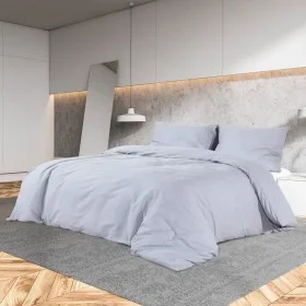 Bettbezug-Set aus hellgrauer Mikrofaser, 200 x 200 cm von vidaXL, Bettbezüge - Ref: Foro24-135960, Preis: 19,83 €, Rabatt: %