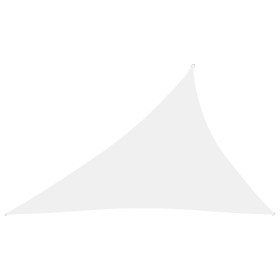 Toldo de vela triangular tela Oxford blanco 4x5x6,4 m