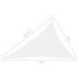 White Oxford cloth triangular sail awning 4x5x6.4 m by vidaXL, Umbrellas - Ref: Foro24-135294, Price: 41,61 €, Discount: %