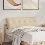 Cojín de Espalda Crema 140 x 50 cm Tela de microfibra