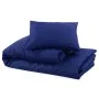 Marineblaues Mikrofaser-Bettbezug-Set 200x200 cm von vidaXL, Bettbezüge - Ref: Foro24-136008, Preis: 21,63 €, Rabatt: %