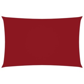 Toldo de vela rectangular tela Oxford rojo 2x4,5 m