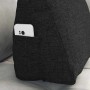 Cojín de Espalda Negro 45 x 20 x 35 cm tela