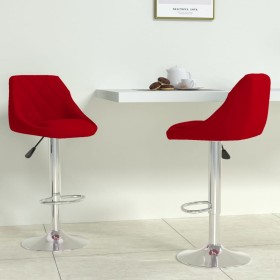 Kitchen stool 2 units in red wine color velvet by vidaXL, Kitchen stools - Ref: Foro24-335311, Price: 144,29 €, Discount: %