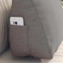 Cojín de Espalda Taupé 45 x 20 x 35 cm tela