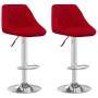 Kitchen stool 2 units in red wine color velvet by vidaXL, Kitchen stools - Ref: Foro24-335311, Price: 144,29 €, Discount: %