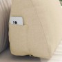 Cojín de Espalda Crema 45 x 20 x 35 cm tela