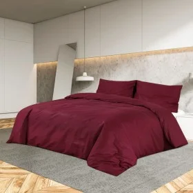 Burgunderrotes Bettbezug-Set aus Baumwolle, 260 x 240 cm von vidaXL, Bettbezüge - Ref: Foro24-136180, Preis: 48,50 €, Rabatt: %